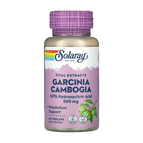 Solaray - Guaranteed Potency Garcinia Cambogia Extract 500 mg. - 60 Vegetarian Capsules