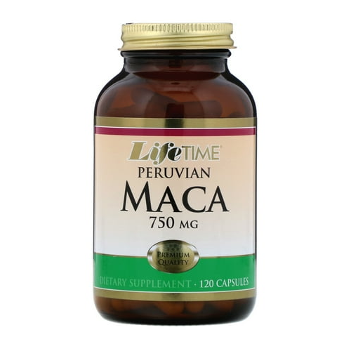 Peruvian Maca  750 mg  120 Capsules  LifeTime Vitamins