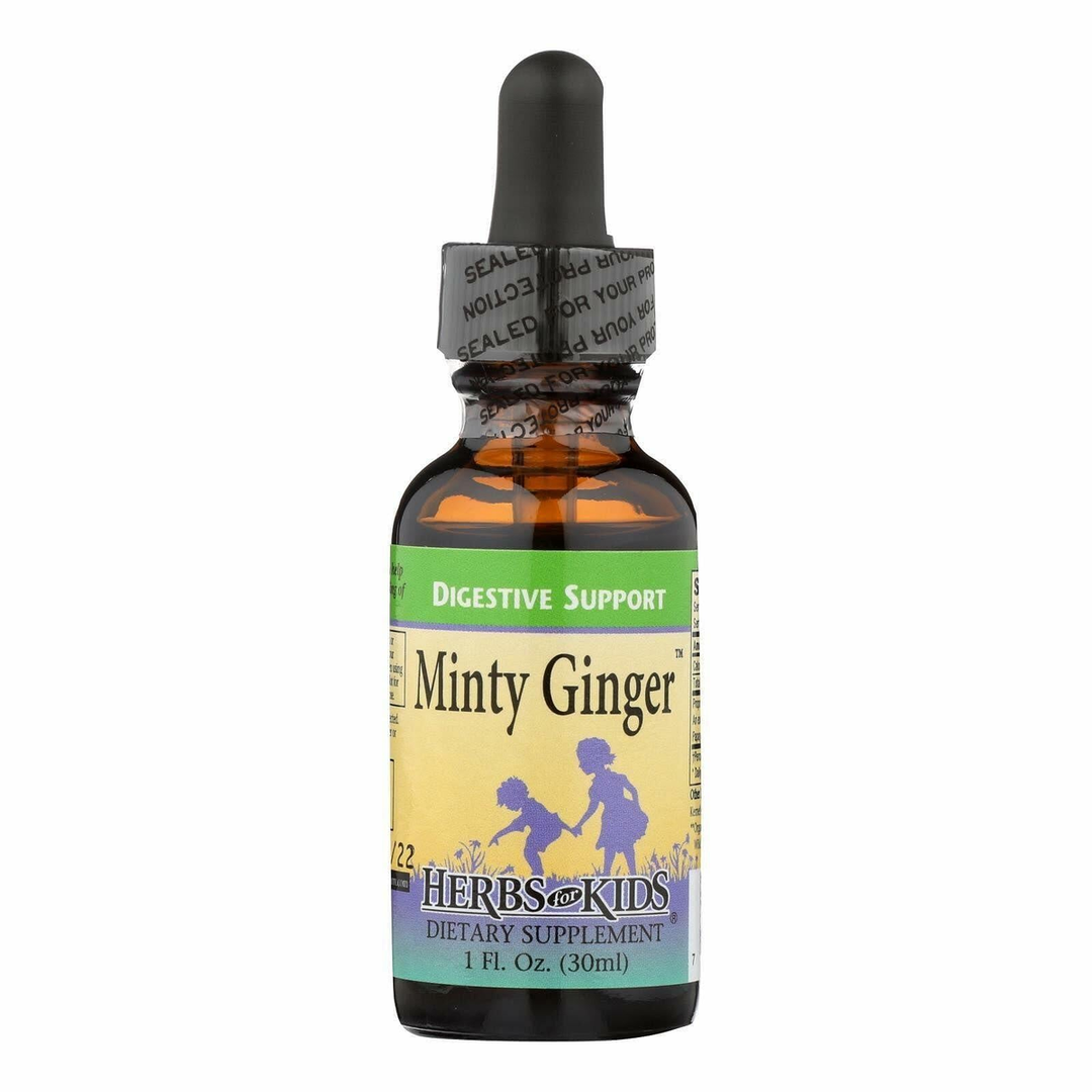 Herbs For Kids Minty Ginger Blend Liquid, 1 Ounce - 3 per case.