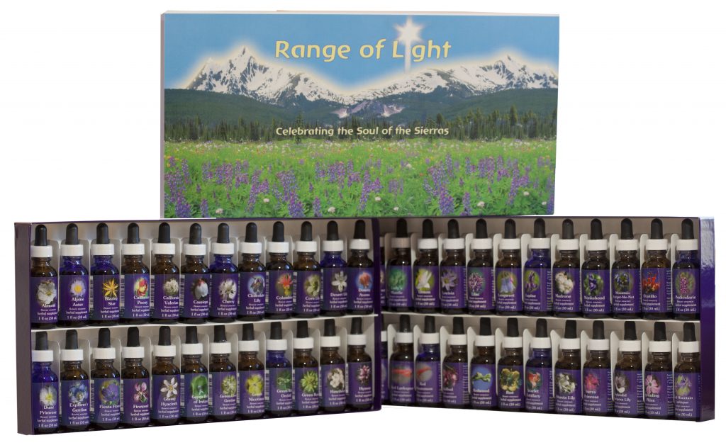 FLOWER ESSENCE SERVICES, Set of Range of Light Flower Cards -English - 48 pc