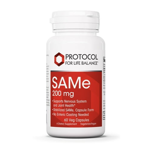 Protocol SAMe 200mg - Mood  Brain  and Joint Supplement - 60 Veg Caps