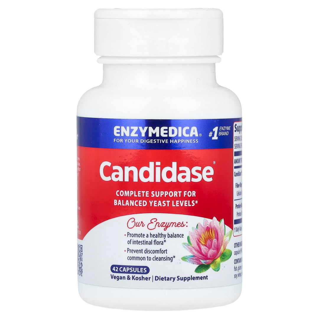 Enzymedica, Candidase, Digestive Enzymes for Gentle Cleansing Support, Gut Health & Digestion, 42 Count