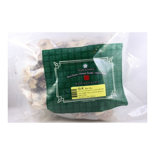 White Atractylodes Root Bai Zhu Cut 1 lb Plum Flower Bulk Herbs
