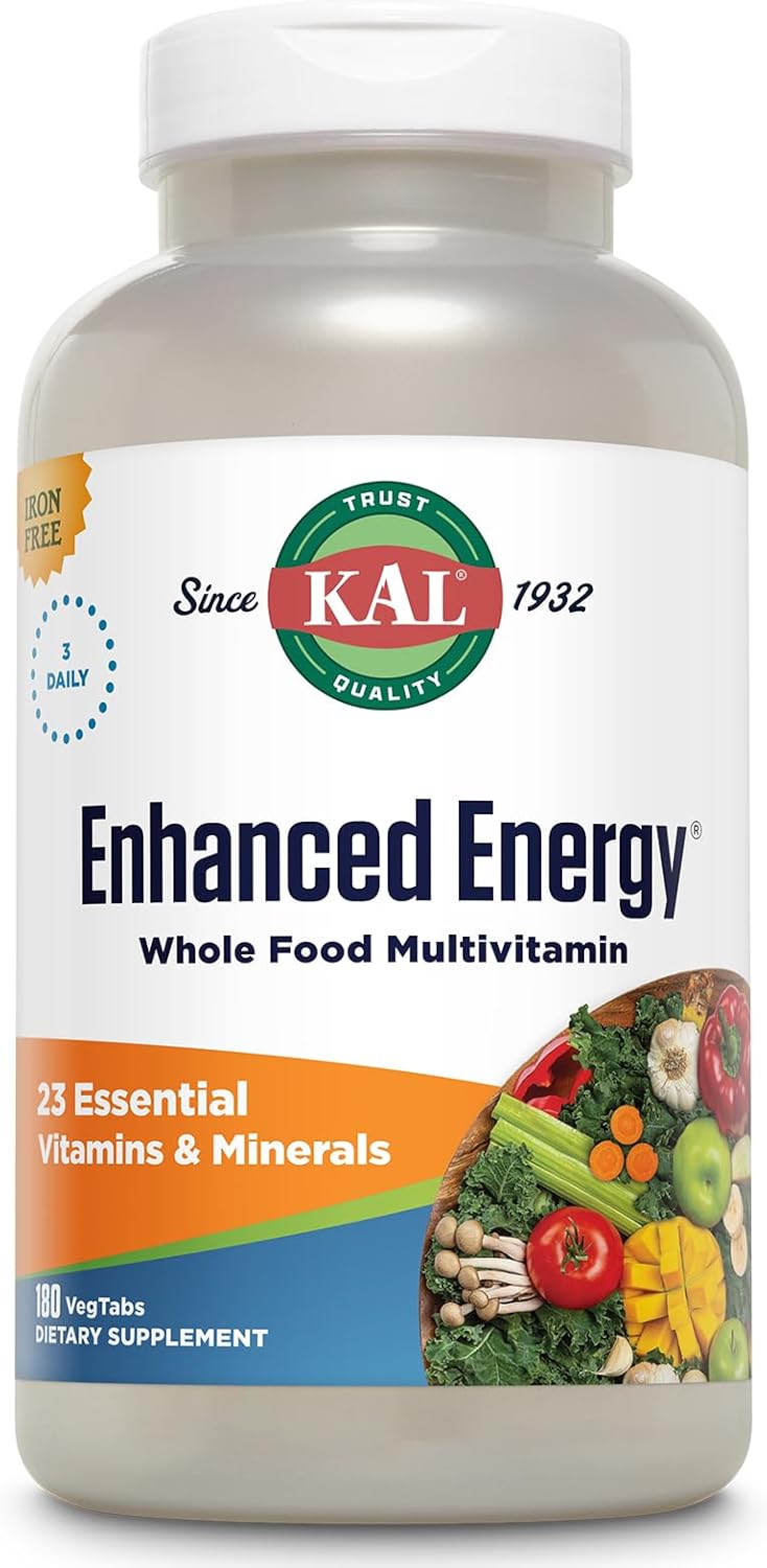 Solaray Spectro Multivitamin with Iron | Cal/Mag, Energizing Greens & Herbs with Digestive Enzymes (60 Serv, 360 CT)