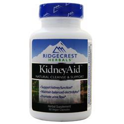 Ridgecrest Herbals KidneyAid, Kidney Health Support Supplement, Hydrangea, Horsetail, Urinary Tract Health Support, Trace Mineral (60 Caps, 30 Serv)
