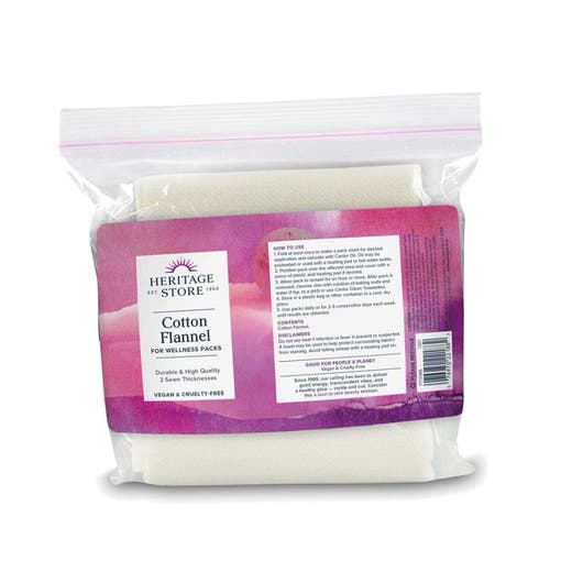 Heritage Store Organic Cotton Flannel Castor Oil Pack Wrap