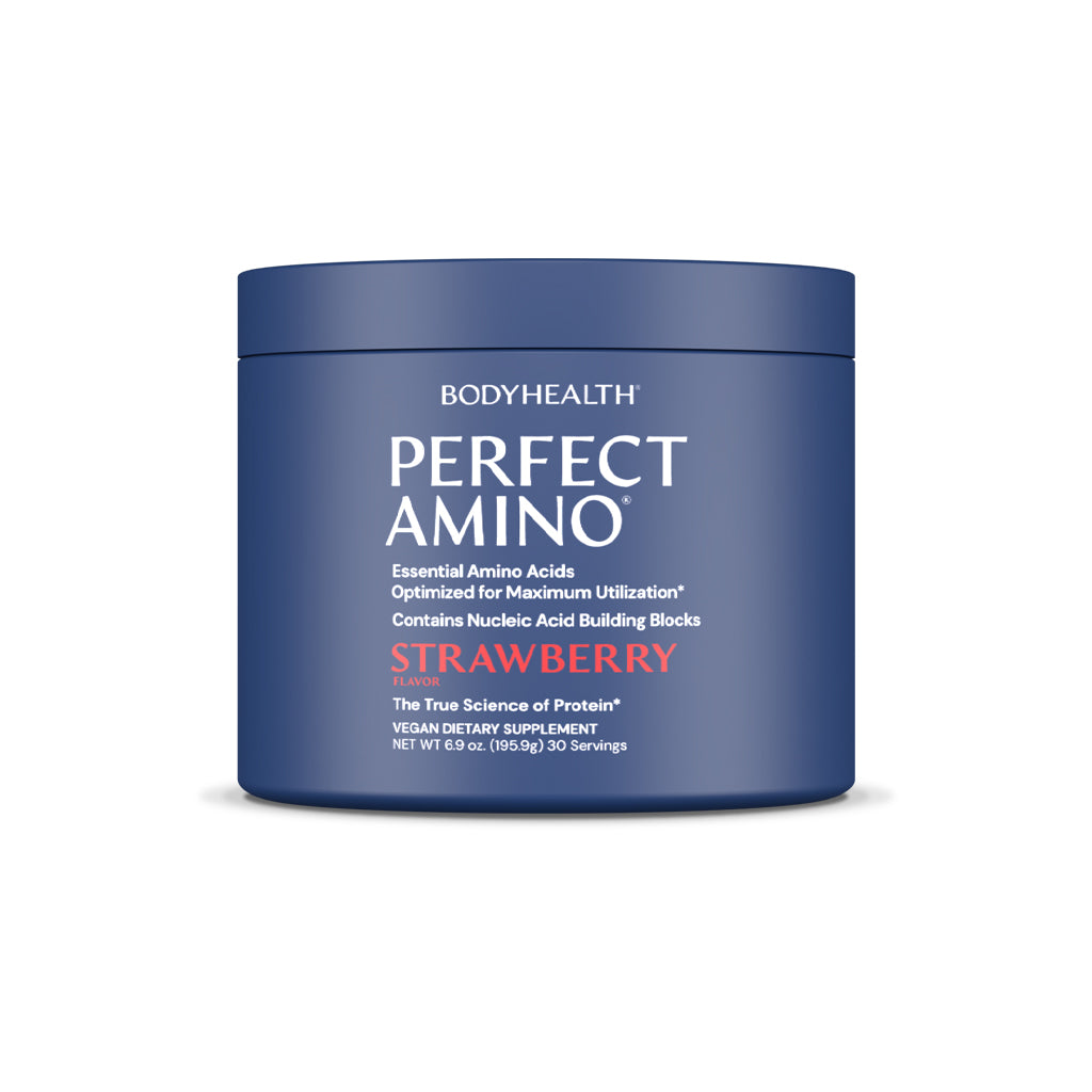 Perfect Amino Powder / 120 Serving Container / Strawberry - front
