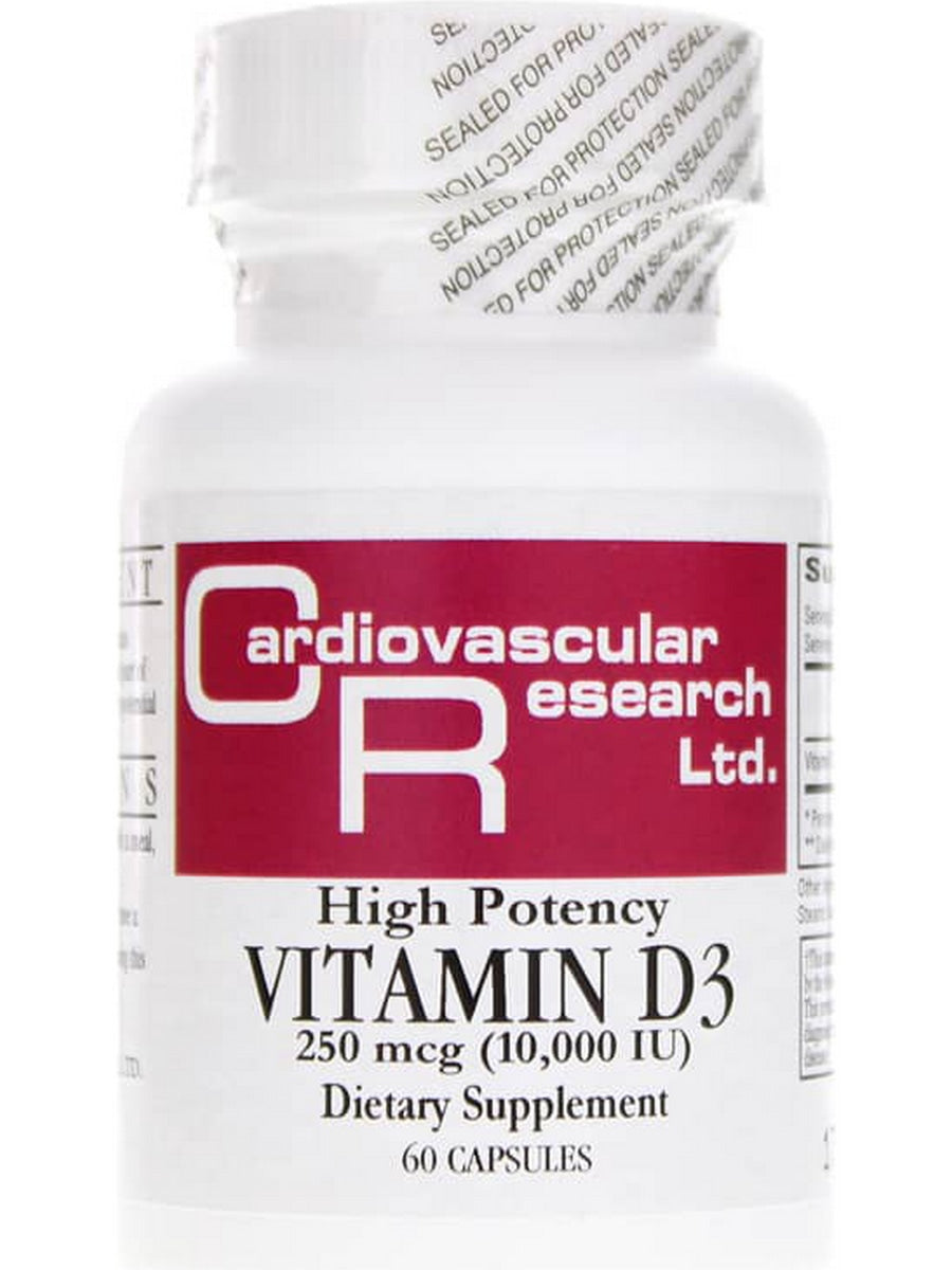 Ecological Formulas - Vitamin D3 10 000IU 60 caps D310 Exp.2.19+ ASD - front