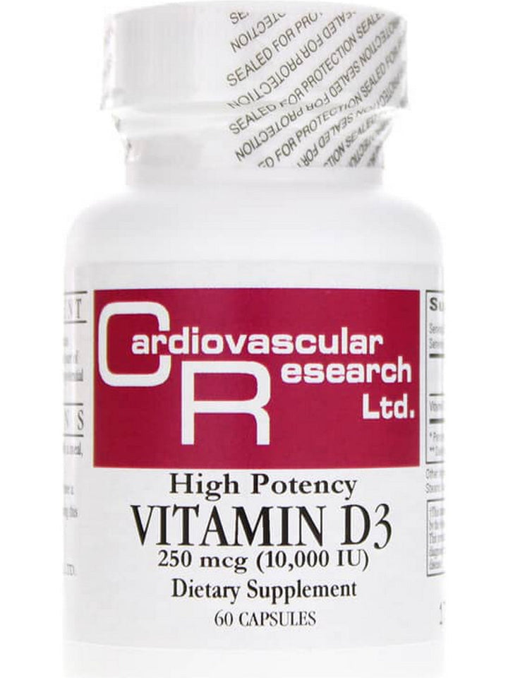 Ecological Formulas - Vitamin D3 10 000IU 60 caps D310 Exp.2.19+ ASD - front