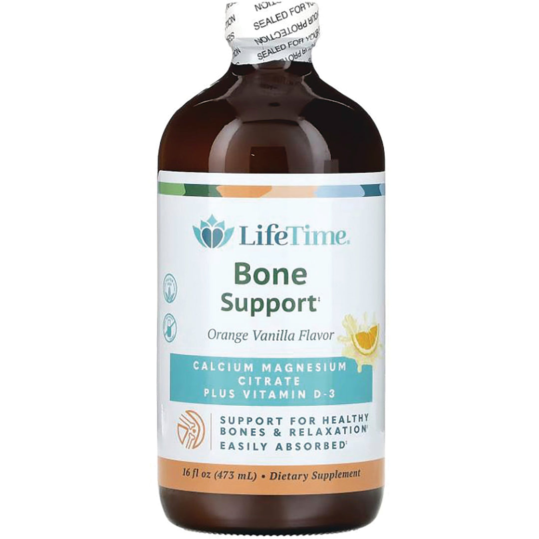 LifeTime Vitamins - Liquid Calcium Magnesium Supplement for Women &amp; Men, with Vitamin D, Muscle and Bone Health Support with Magnesium &amp; Calcium Citrate - Natural Orange Vanilla Flavor, 16 fl oz