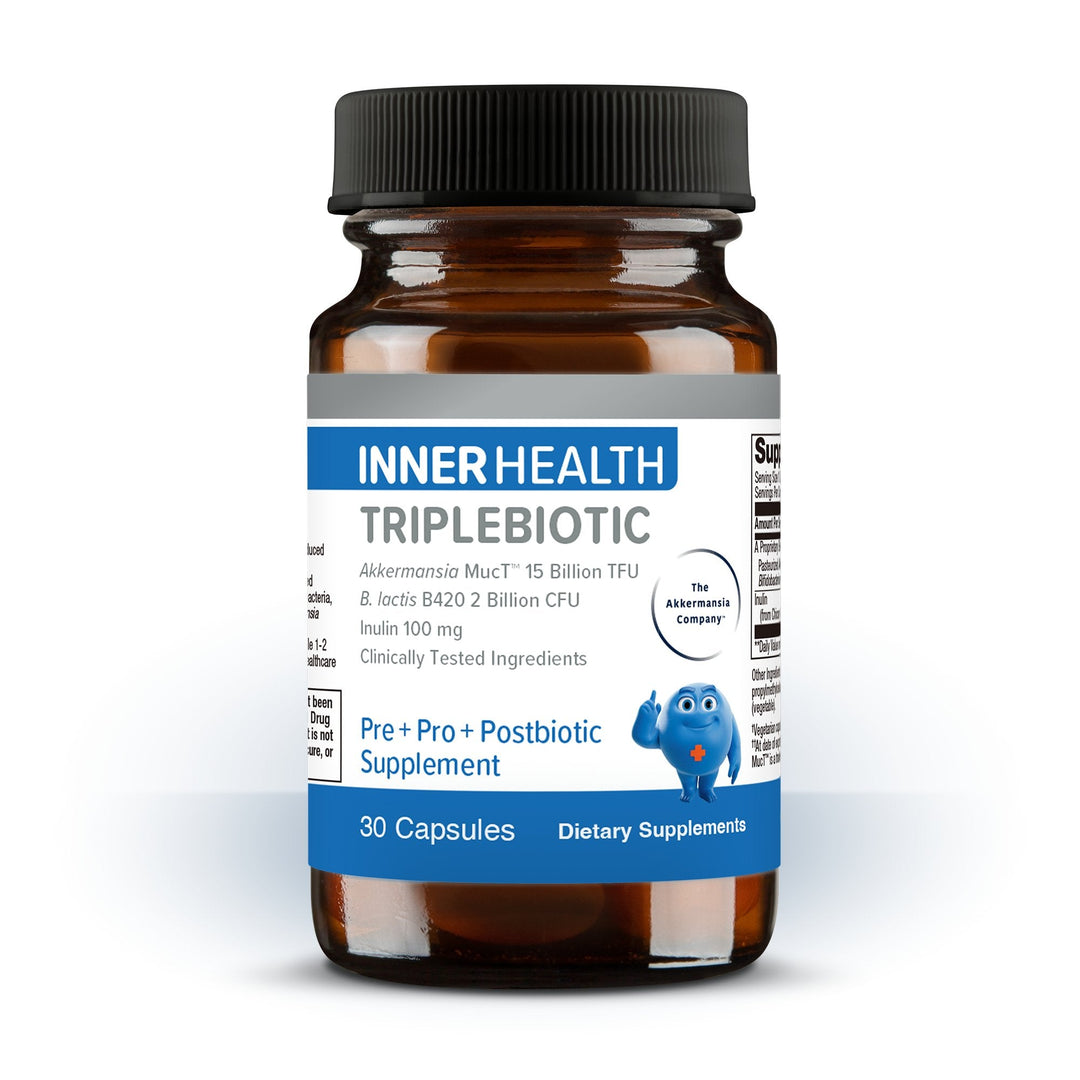 InnerHealth Triplebiotic with Akkermansia | Gut Health by Metagenics / 30 ct