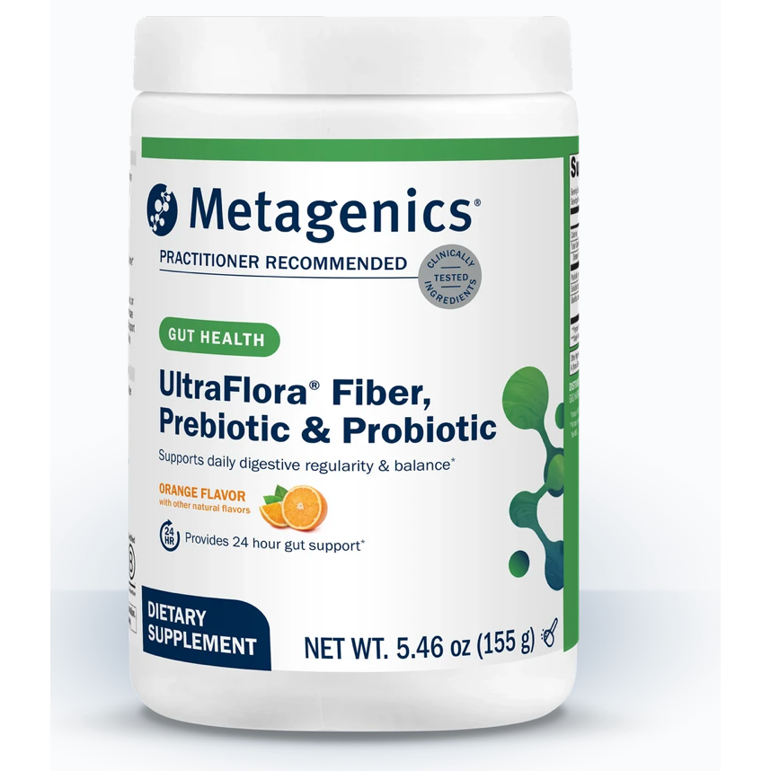 Metagenics UltraFlora Fiber + Prebiotic + Probiotic | Triple-Action Biotic Fiber Supplement / 7 ct