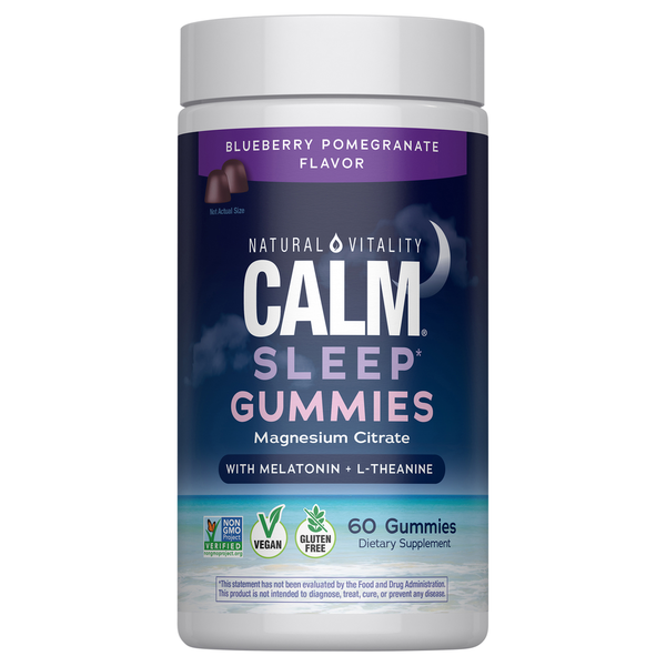 Natural Vitality Calm Sleep Melatonin - 100 Vegan Gummies (Berry Flavor)