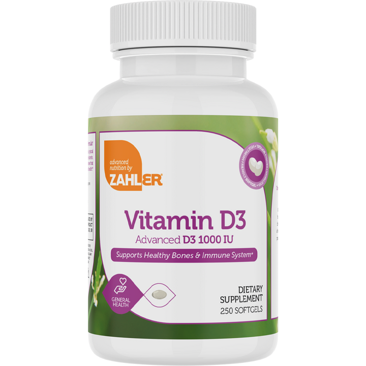Advanced Nutrition by Zahler Vitamin D3 1000IU / 250 Softgels