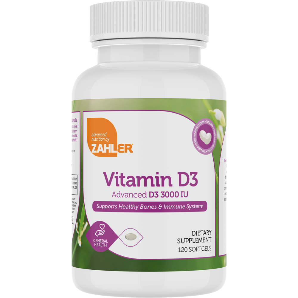Advanced Nutrition by Zahler Vitamin D3 3000IU / 120 Softgels