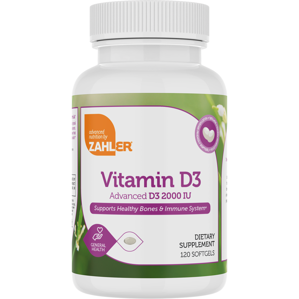 Advanced Nutrition by Zahler Vitamin D3 2000IU / 120 Softgels