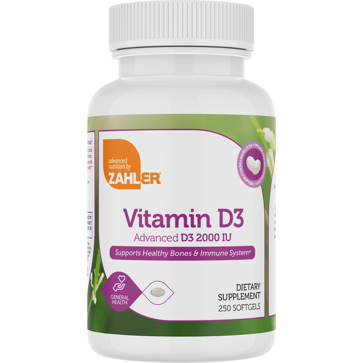 Advanced Nutrition by Zahler Vitamin D3 2000IU / 250 Softgels