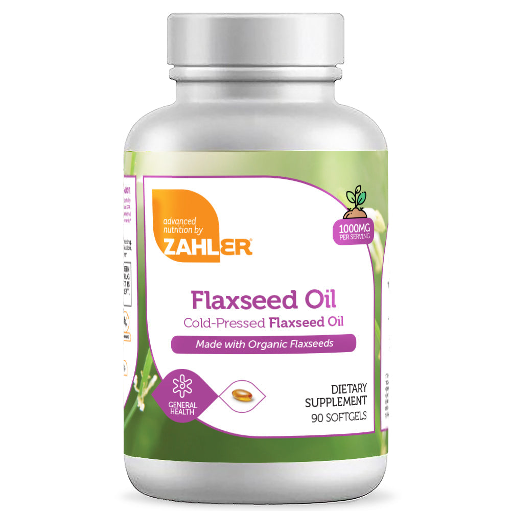 Advanced Nutrition by Zahler Flax Seed Oil 1000mg - Organic / 90 Softgel Capsules
