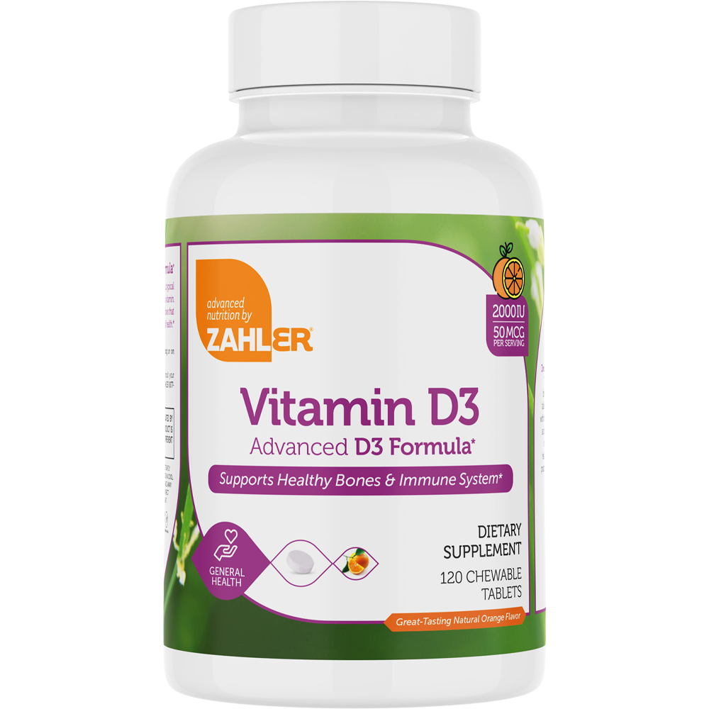 Advanced Nutrition by Zahler Vitamin D3 Chewable 2000 IU