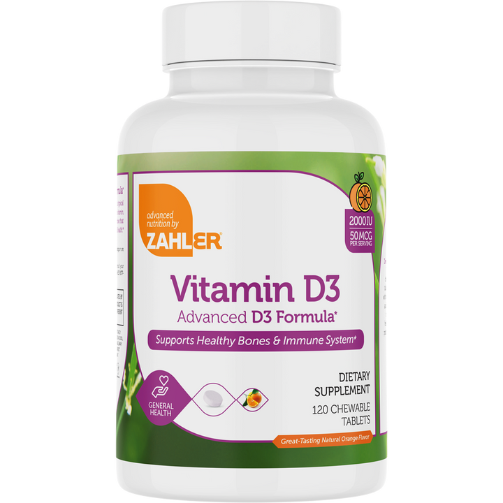 Advanced Nutrition by Zahler Vitamin D3 Chewable 2000 IU