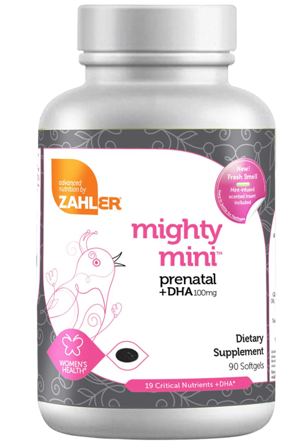 Advanced Nutrition by Zahler Mighty Mini Prenatal + DHA 100mg / 90 Softgel Capsules