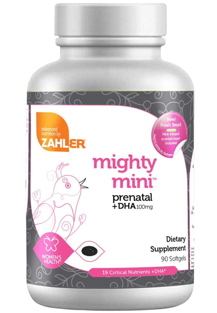 Advanced Nutrition by Zahler Mighty Mini Prenatal + DHA 100mg / 90 Softgel Capsules