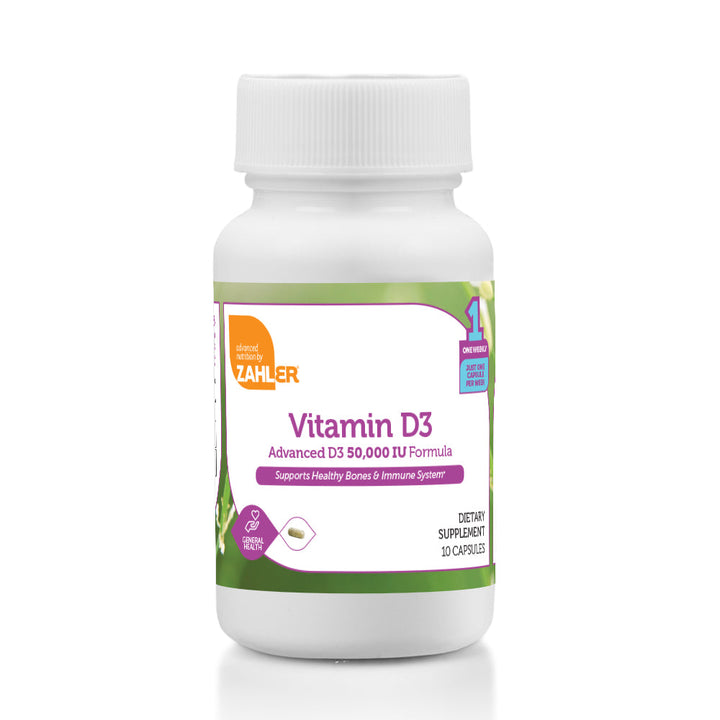 Advanced Nutrition by Zahler Vitamin D3 50000 IU / 10 Capsules