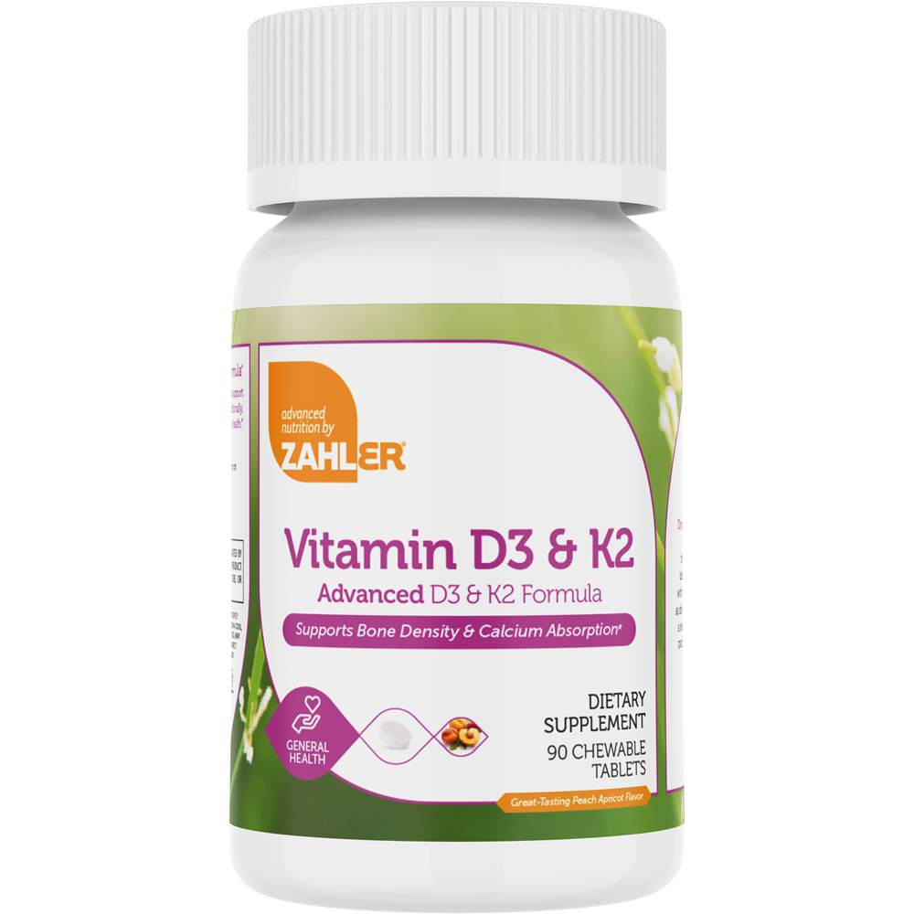 Advanced Nutrition by Zahler Vitamin D3 & K2 / 90 Chewables