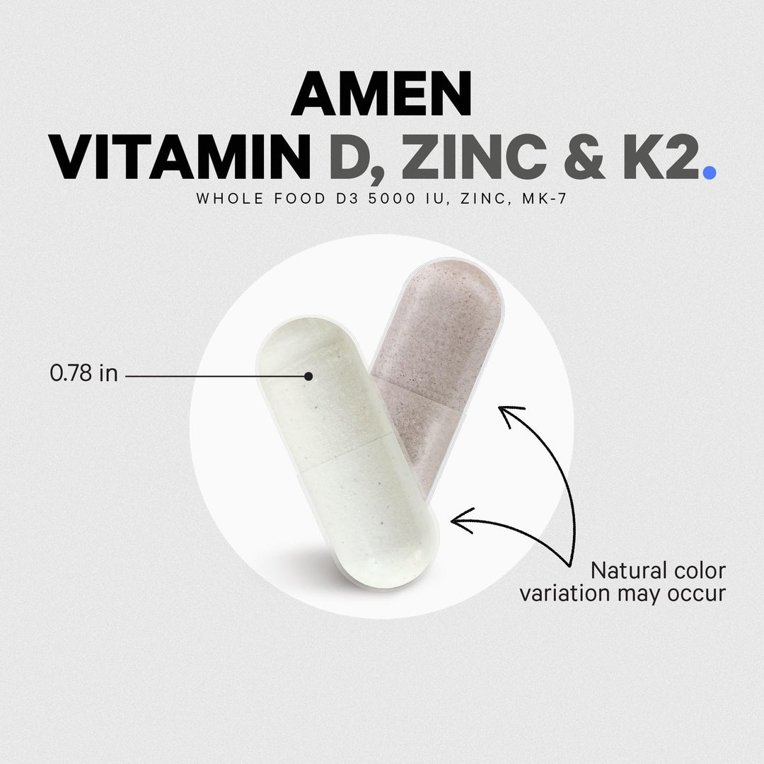 Amen Vitamin D, K2 & Zinc / 60 capsules