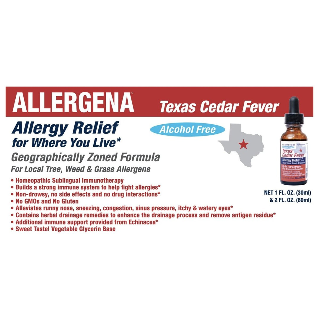 PROGENA - Allergena Texas Cedar Fever (2 FL Ounce) - The Oasis of Health