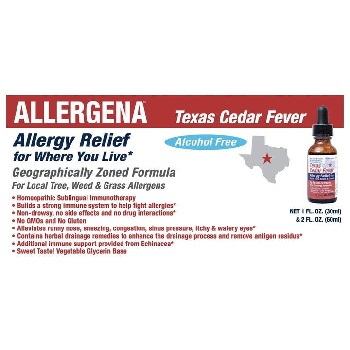 PROGENA - Allergena Texas Cedar Fever (2 FL Ounce) - The Oasis of Health
