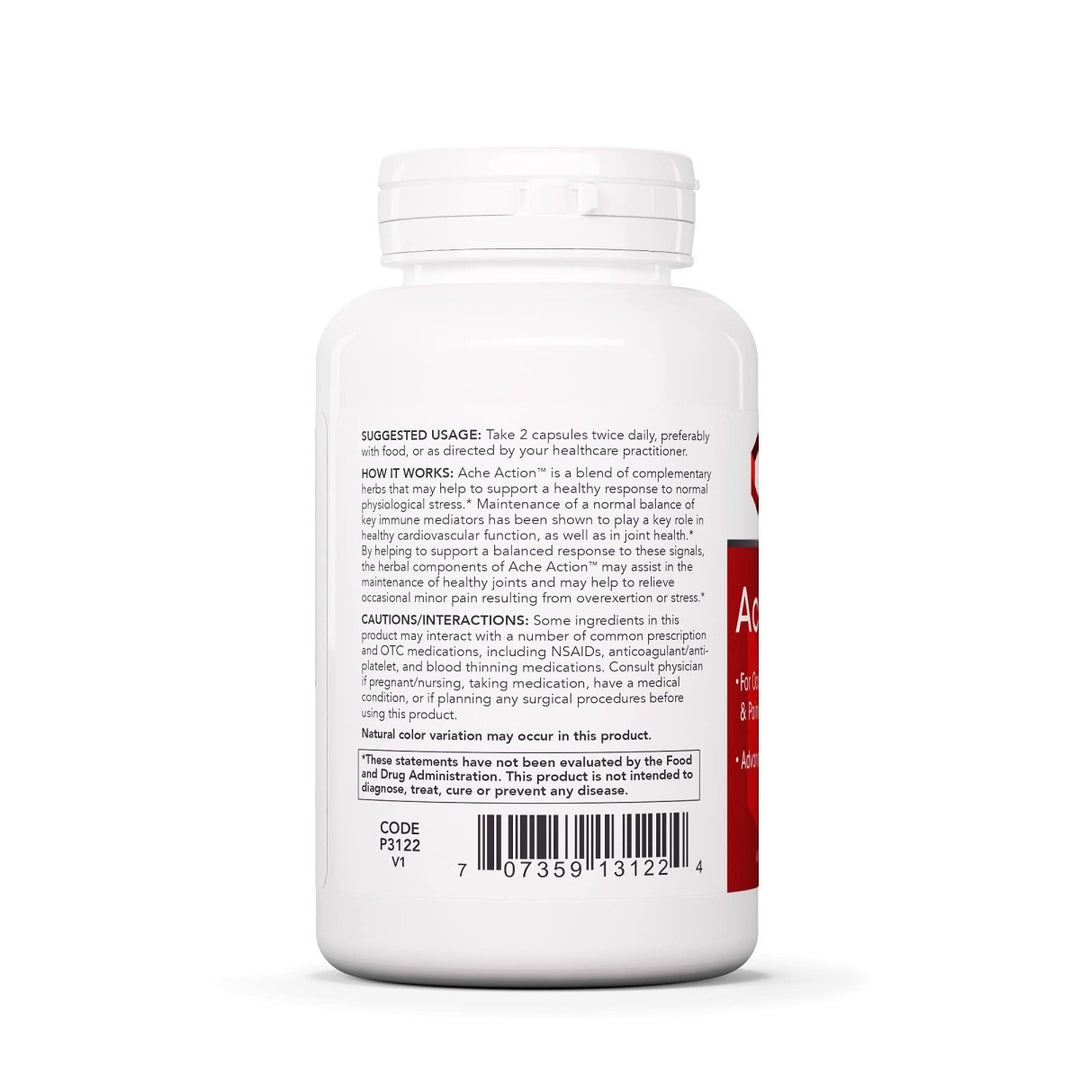 Protocol Ache Action - Joint Support, and Stress Relief - 120 Veg Caps - The Oasis of Health