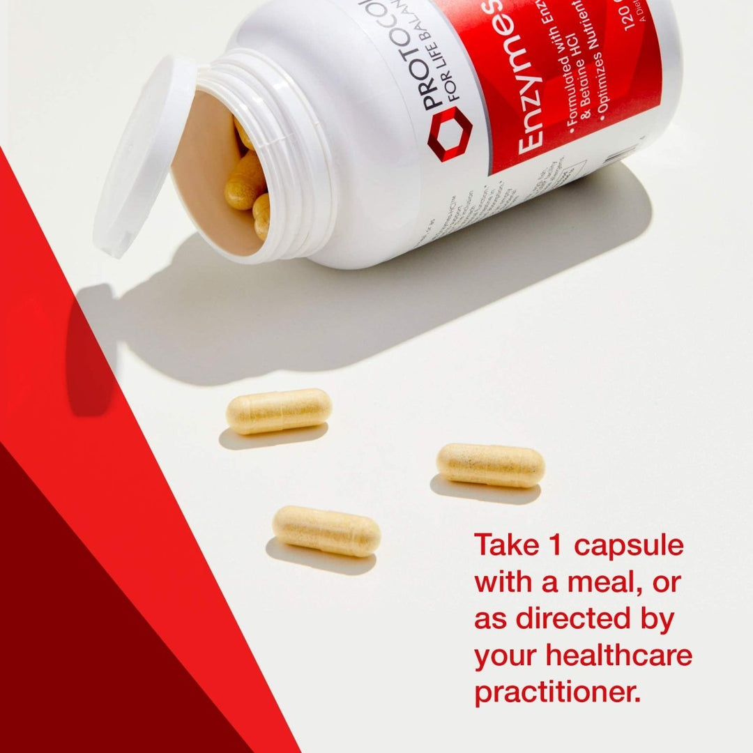 Protocol for Life Balance Enzymes - HCL 120 Capsules - P2963 - The Oasis of Health