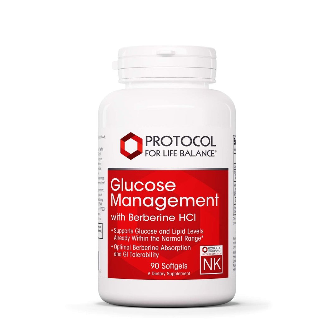 Protocol for Life Balance Glucose Management with Berberine HCL 90 Softgels - P4600 - The Oasis of Health