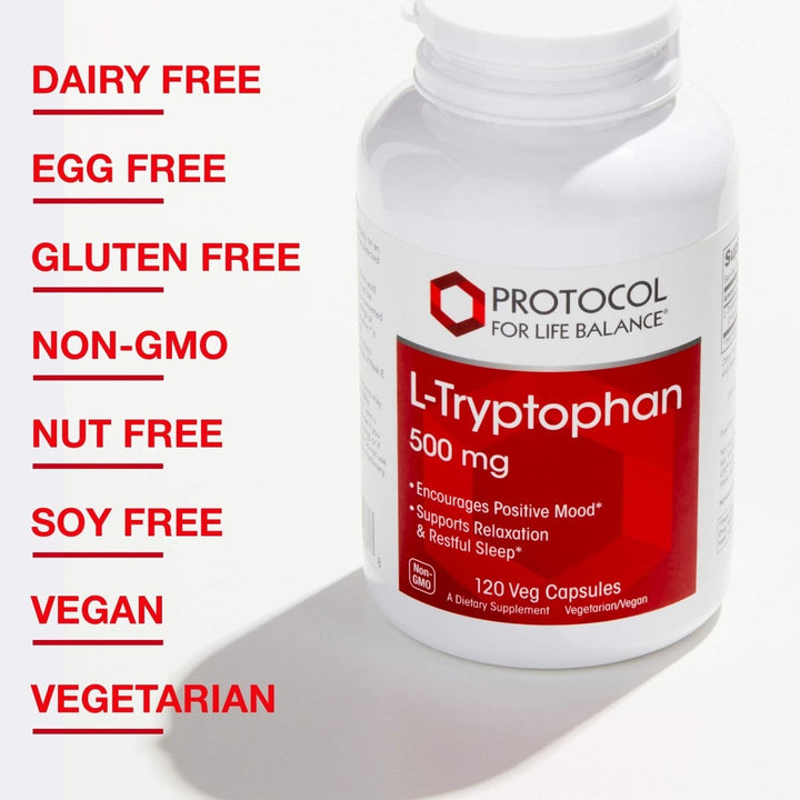 Protocol For Life Balance L - TryptoPhan 500 Mg 120 Vcaps - P0167 - The Oasis of Health