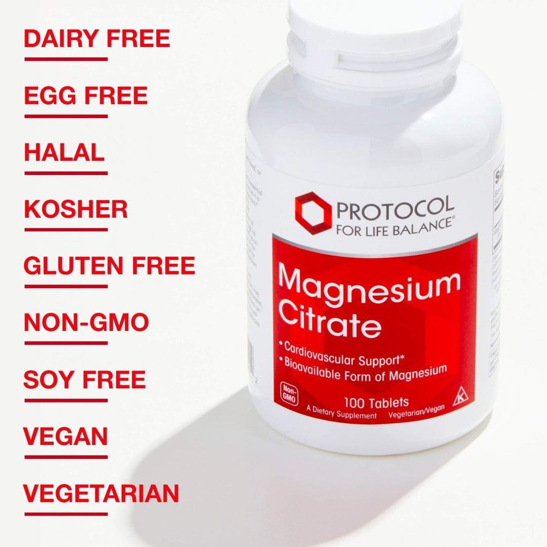 Protocol for Life Balance Magnesium Citrate 400mg 100 Tablets - P1290 - The Oasis of Health