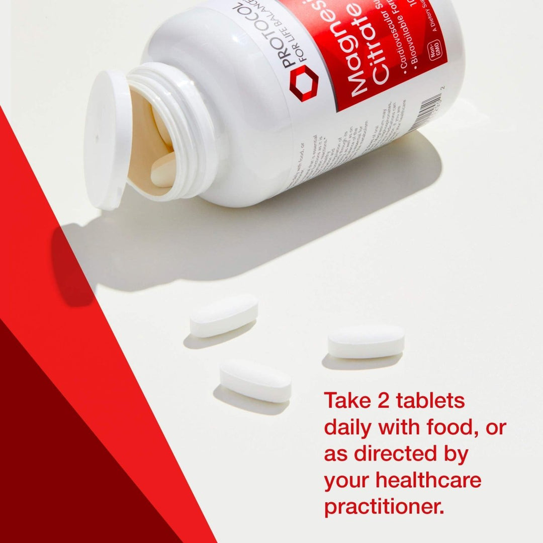 Protocol for Life Balance Magnesium Citrate 400mg 100 Tablets - P1290 - The Oasis of Health