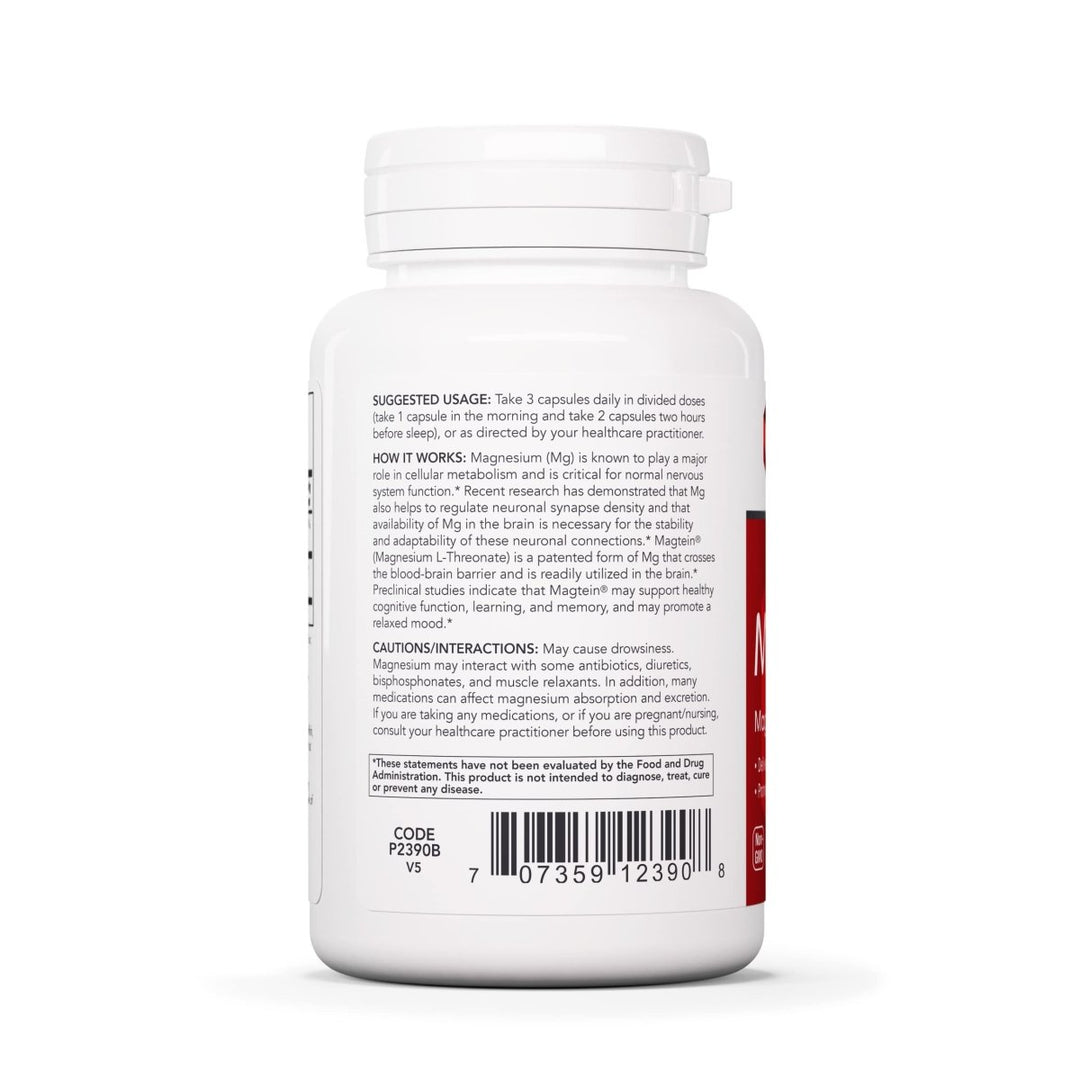 Protocol For Life Balance Magtein Magnesium L - Threonate (Formerly Protosorb Magnesium) 90 Vcaps - P2390 - The Oasis of Health