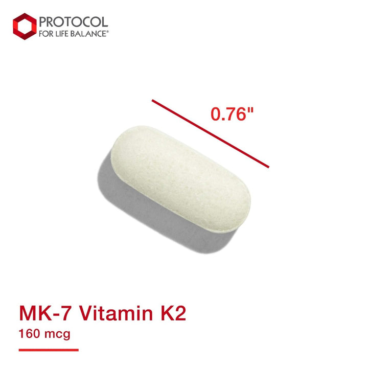 Protocol For Life Balance MK - 7 Vitamin K2 160 mcg 60 Tablets - P0993 - The Oasis of Health