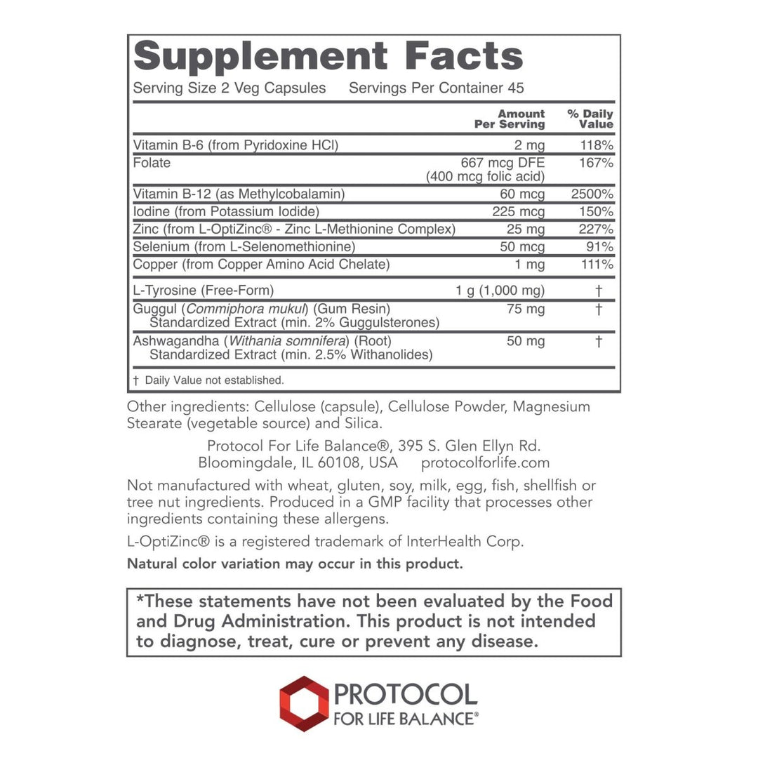 Protocol For Life Balance Ortho Thyroid 90 Vcaps - P3368 - The Oasis of Health