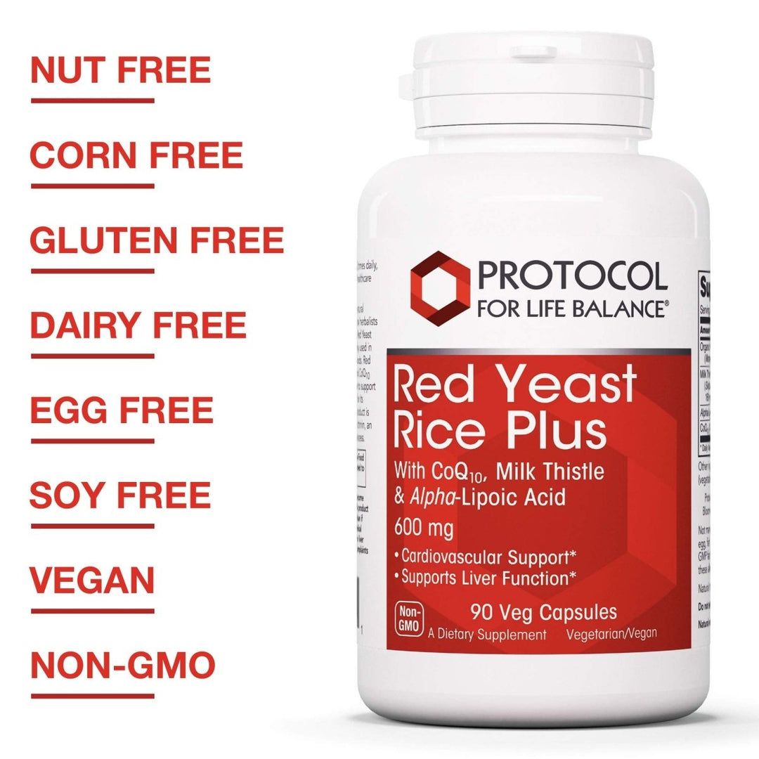 Protocol for Life Balance Red Yeast Rice Plus 600mg 90 Vcaps - P3321 - The Oasis of Health