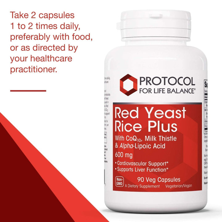 Protocol for Life Balance Red Yeast Rice Plus 600mg 90 Vcaps - P3321 - The Oasis of Health