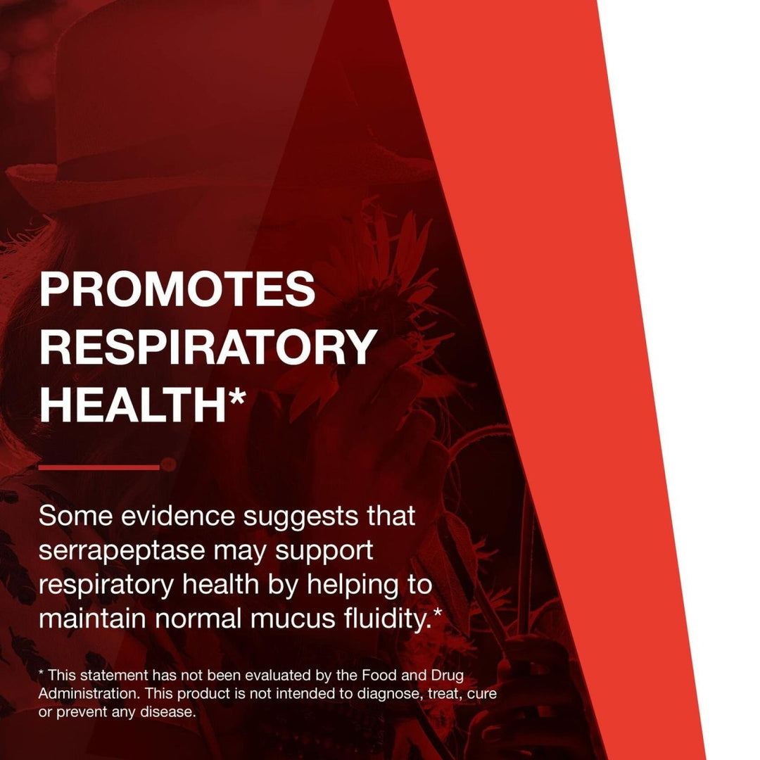 PROTOCOL FOR LIFE BALANCE Serrapeptase - Digestive Enzyme Capsule - 60,000 Units Activity - Support Respiratory Health - Immune Support Supplement - 60 Veg Caps - The Oasis of Health