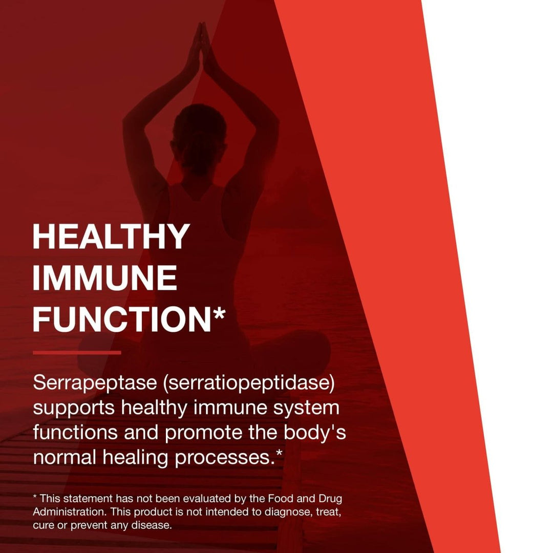 PROTOCOL FOR LIFE BALANCE Serrapeptase - Digestive Enzyme Capsule - 60,000 Units Activity - Support Respiratory Health - Immune Support Supplement - 60 Veg Caps - The Oasis of Health