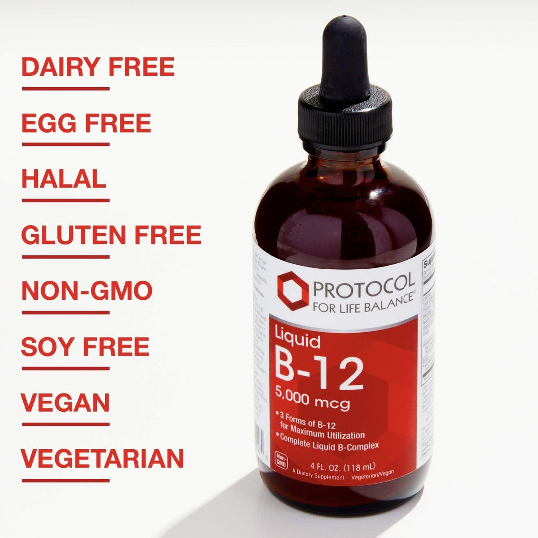 Protocol For Life Balance Vitamin B - 12 5000mcg Liquid 4oz - The Oasis of Health