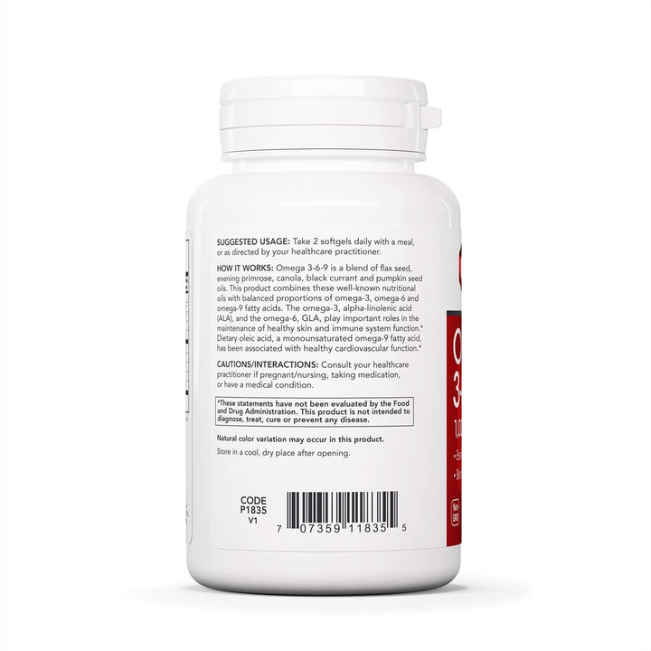 Protocol Omega 3 - 6 - 9 Life Balance - 1,000mg - Supports Healthy Skin, Heart & Immune System* - Essential Fatty Acids - Flaxseed Oil, Evening Primrose & More - Dairy & Egg Free - 100 Softgels - The Oasis of Health