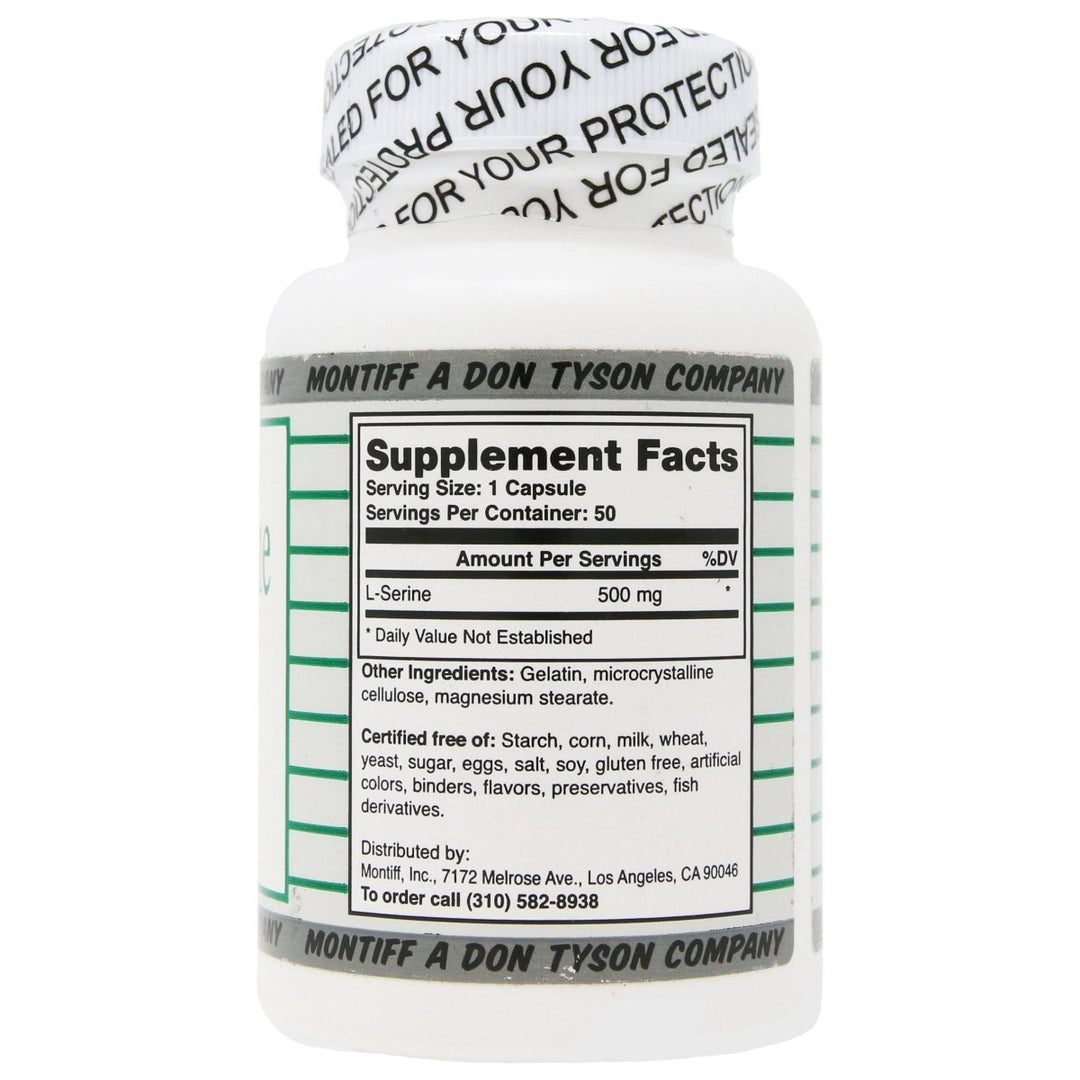 Pure L Serine 500 mg 50 Count - The Oasis of Health
