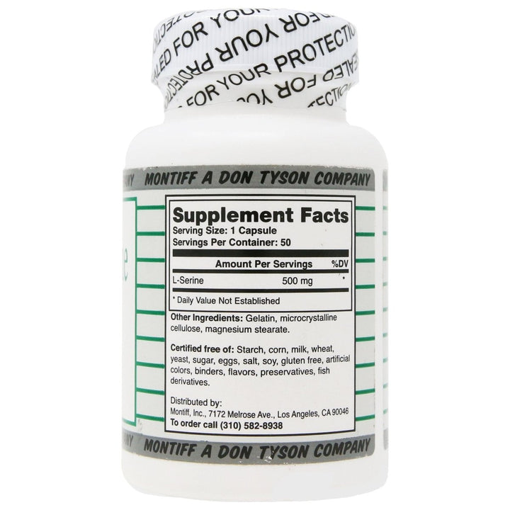 Pure L Serine 500 mg 50 Count - The Oasis of Health