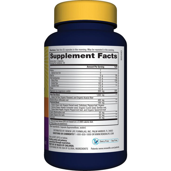 Renew Life? Adult Cleanse - Bowel Cleanse Colon Support, Constipation Relief - Dairy & Soy Free - 150 Vegetarian Capsules - The Oasis of Health