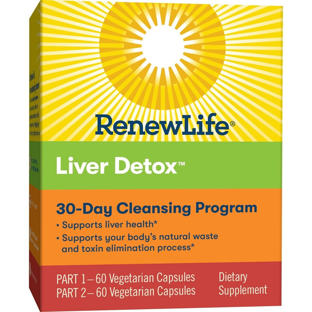 Renew Life Adult Cleanse - Liver Detox - 2 - Part, 30 - Day Program - Gluten & Dairy Free - 120 Vegetarian Capsules (Package May Vary) - The Oasis of Health